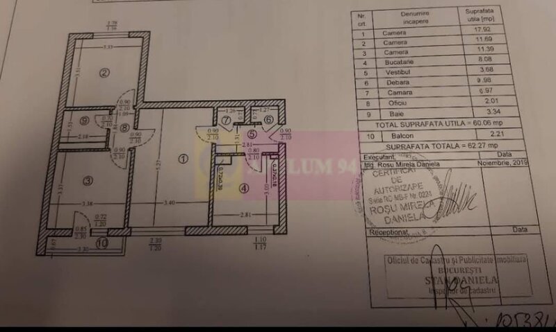 Vanzare apartament cu 3 camere in zona Baba Novac-metrou